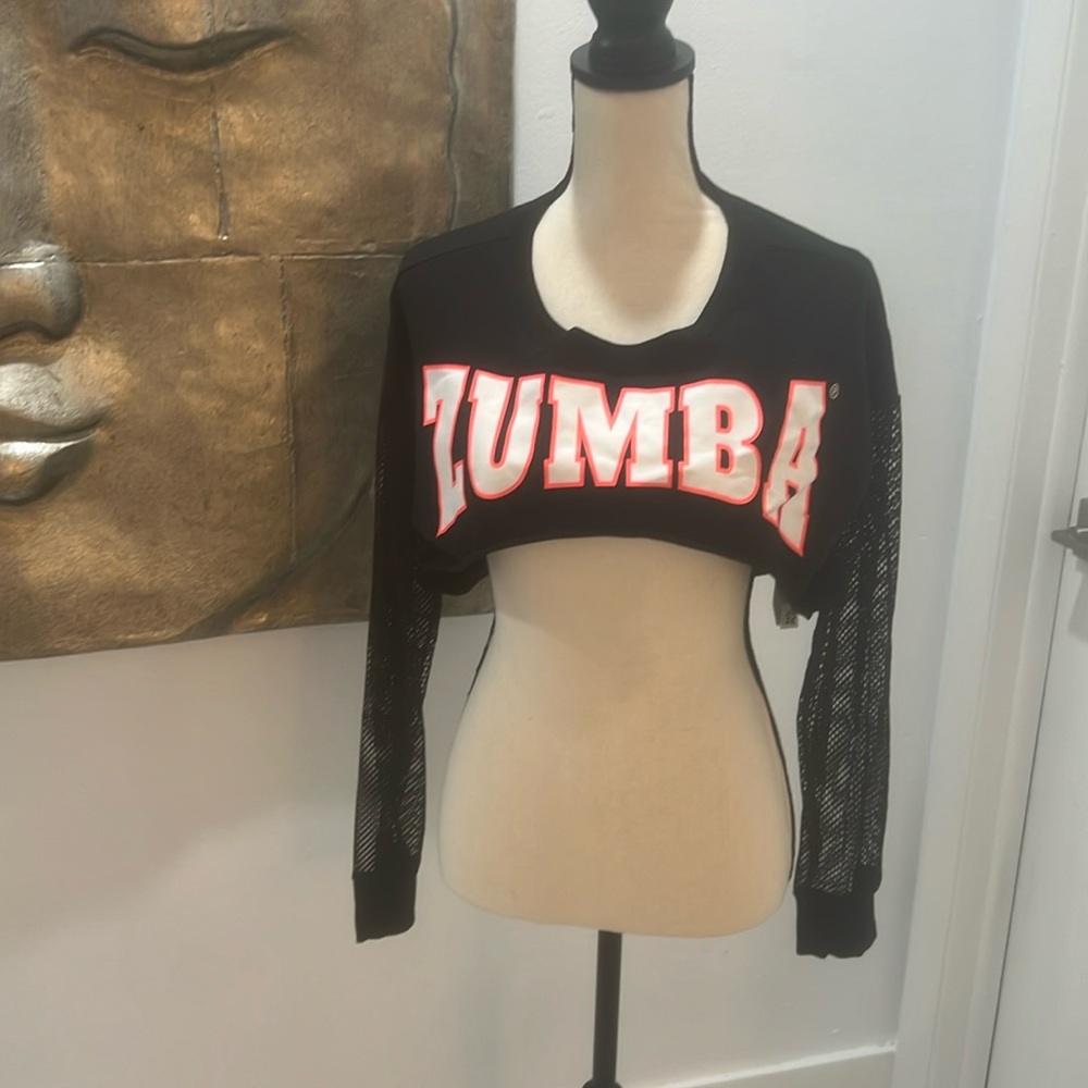Zumba Fitness Black Mesh Crop Top
